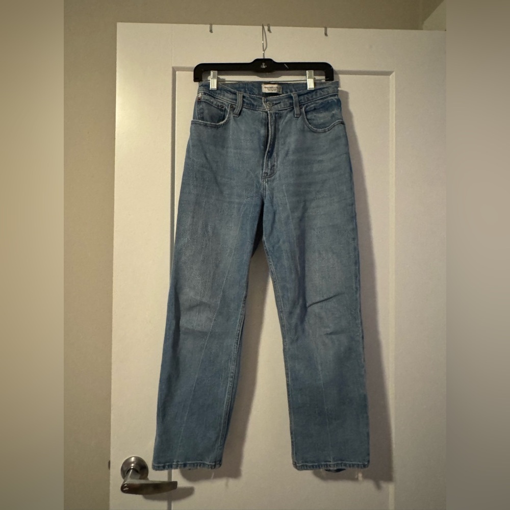 Abercrombie & Fitch Curve Love Ankle Straight ultra high rise